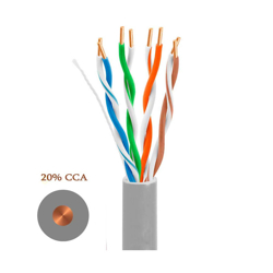 UTP CAT5E კაბელი, შიდა გამოყენების, 20% სპილენძი
