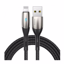 Baseus Horizontal Data Cable With An Indicator Lamp Lightning 1m CALSP-B01 black