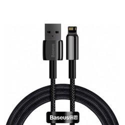 Baseus Tungsten Gold Fast Charging USB Data Cable Lightning 2.4A 1m CALWJ-01 Black 