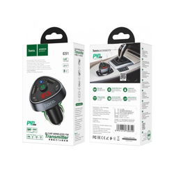 მანქანის დამტენი/FM transmitter Hoco E51