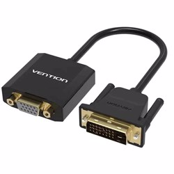 VENTION EBABG DVI to VGA Converter 1.5M Black Metal Type