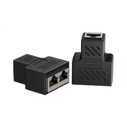 ადაპტერი VENTION IPSB0 1 to 2 RJ45 Splitter Adapter Black