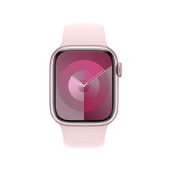 Apple Watch Series 9 GPS 45mm Pink Aluminum Case With Light Pink Sport Band MR9G3 S/M